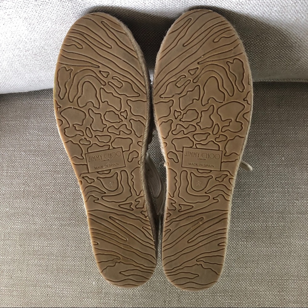 Jimmy Choo Flatform Espadrilles Sandals Delphine 7 - Picture 7 of 8